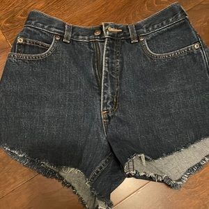 Dark jean cut off shorts